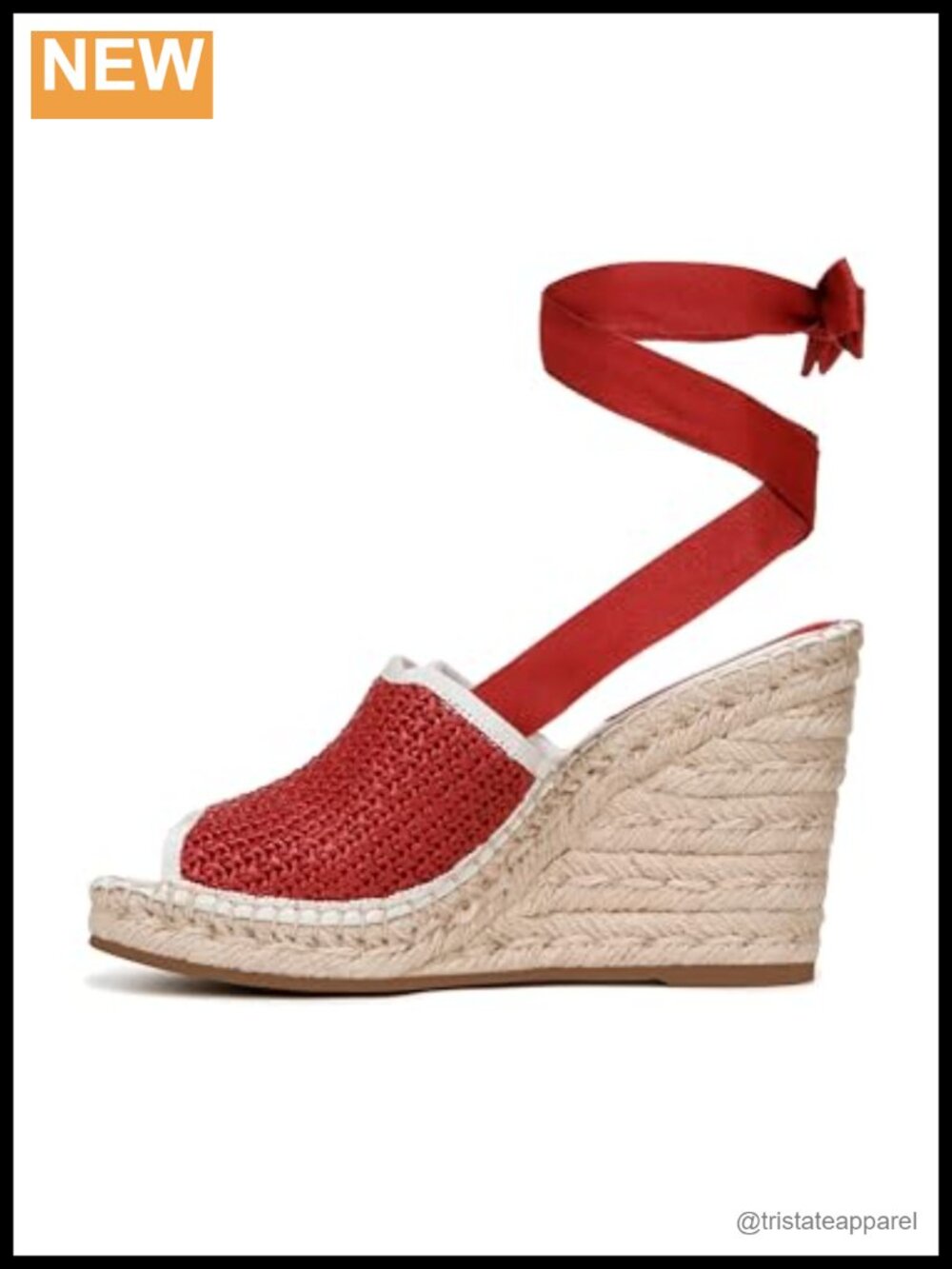 Lace Up Espadrille Wedge Sandals Fabric Synthetic Leather Ankle Tie